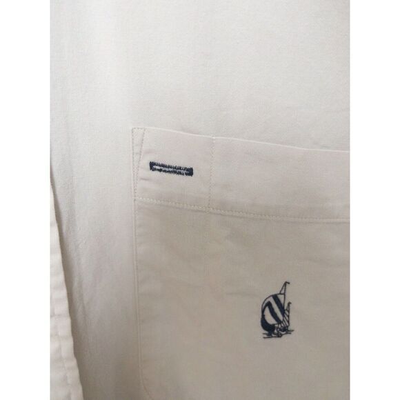 Vintage Nautica Made In USA Mens‎ Medium Button Down Dress Shirt Tan - Picture 4 of 11